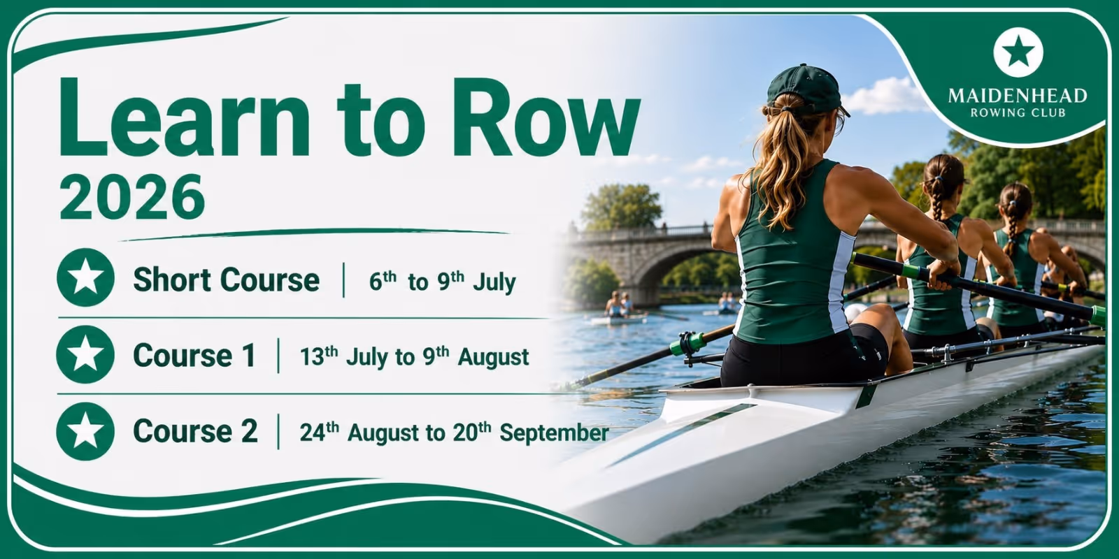 Learn to row courses with MRC