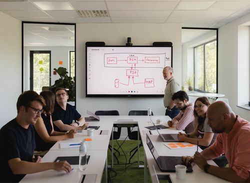 Medewerkers in een vergadering