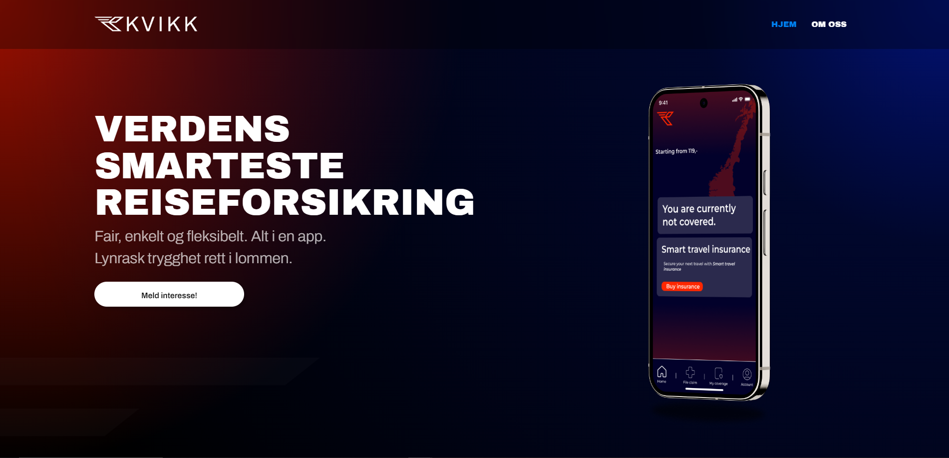 Kvikk Forsikring - Verdens smarteste reiseforsikring logo
