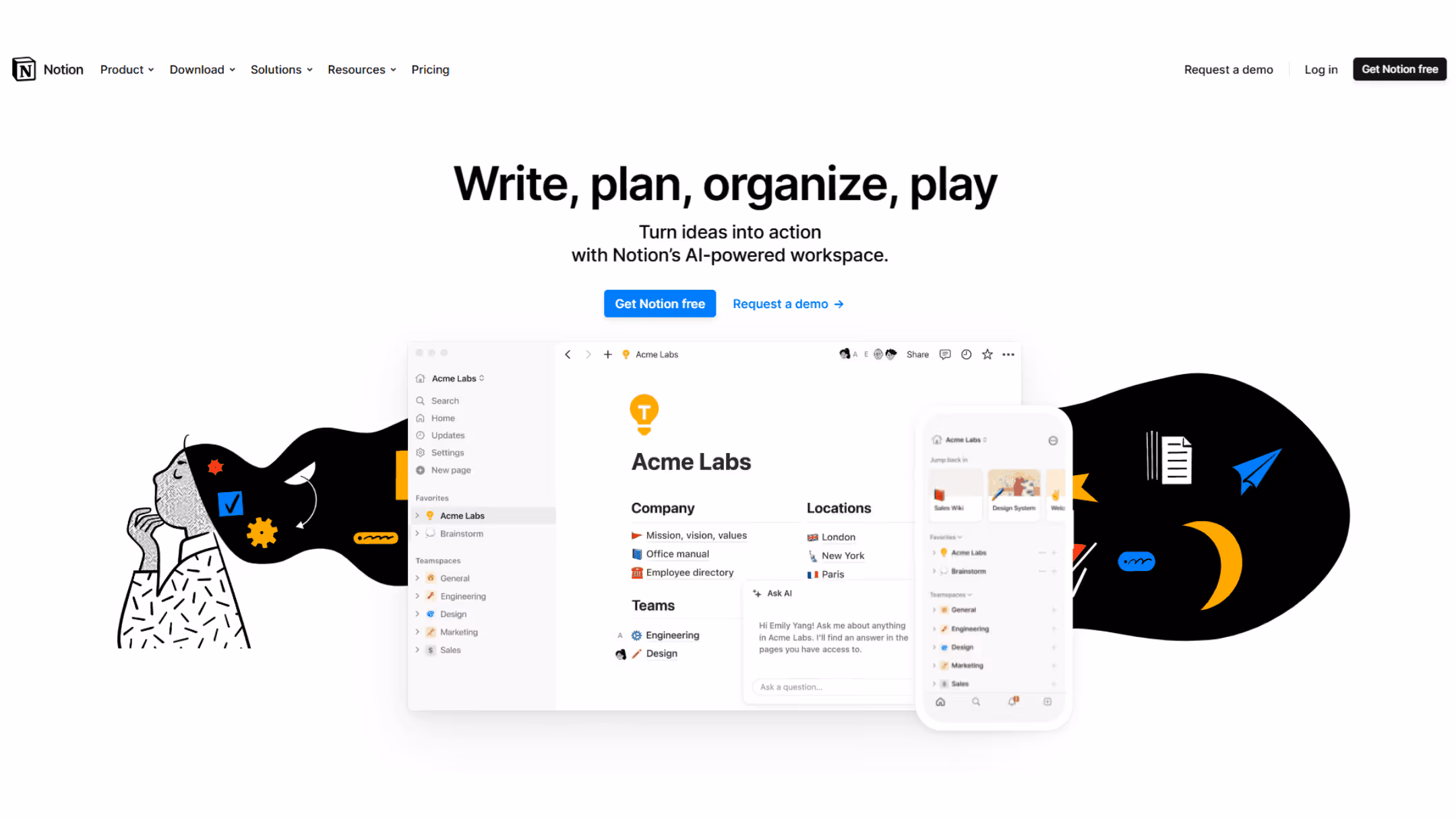 Notion AI virtual assistants help with task management and productivity