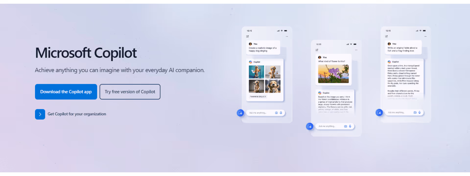 Microsoft provides a set of AI assistants when you purchase Copilot