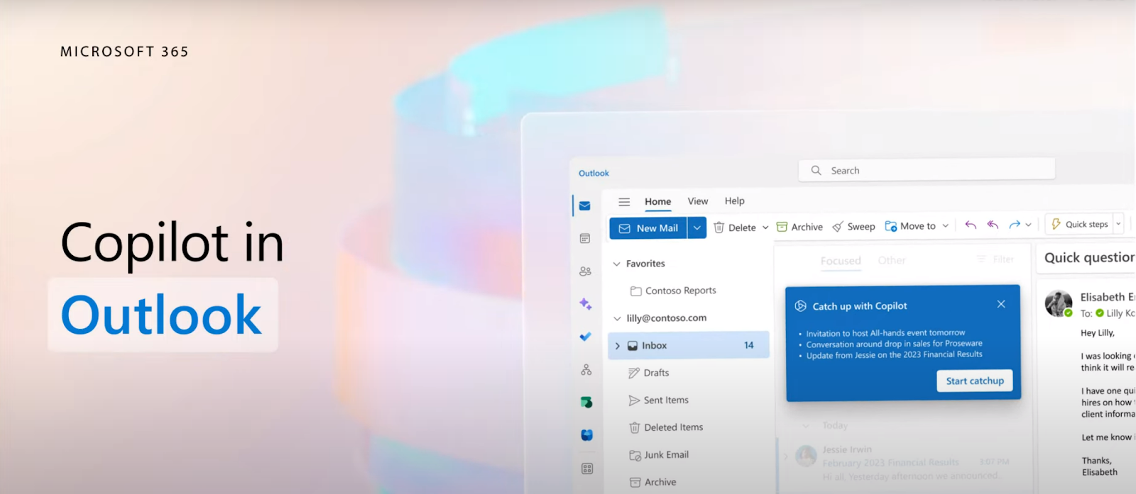 copilot for microsoft 365 access copilot features for emails