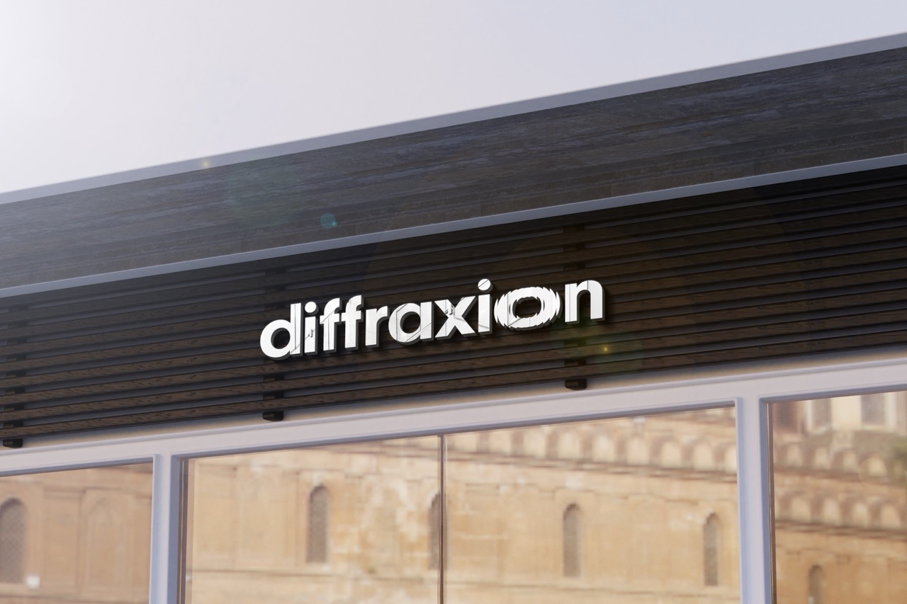 Diffraxion smart lighting shop exterior, brand and web design by Cold