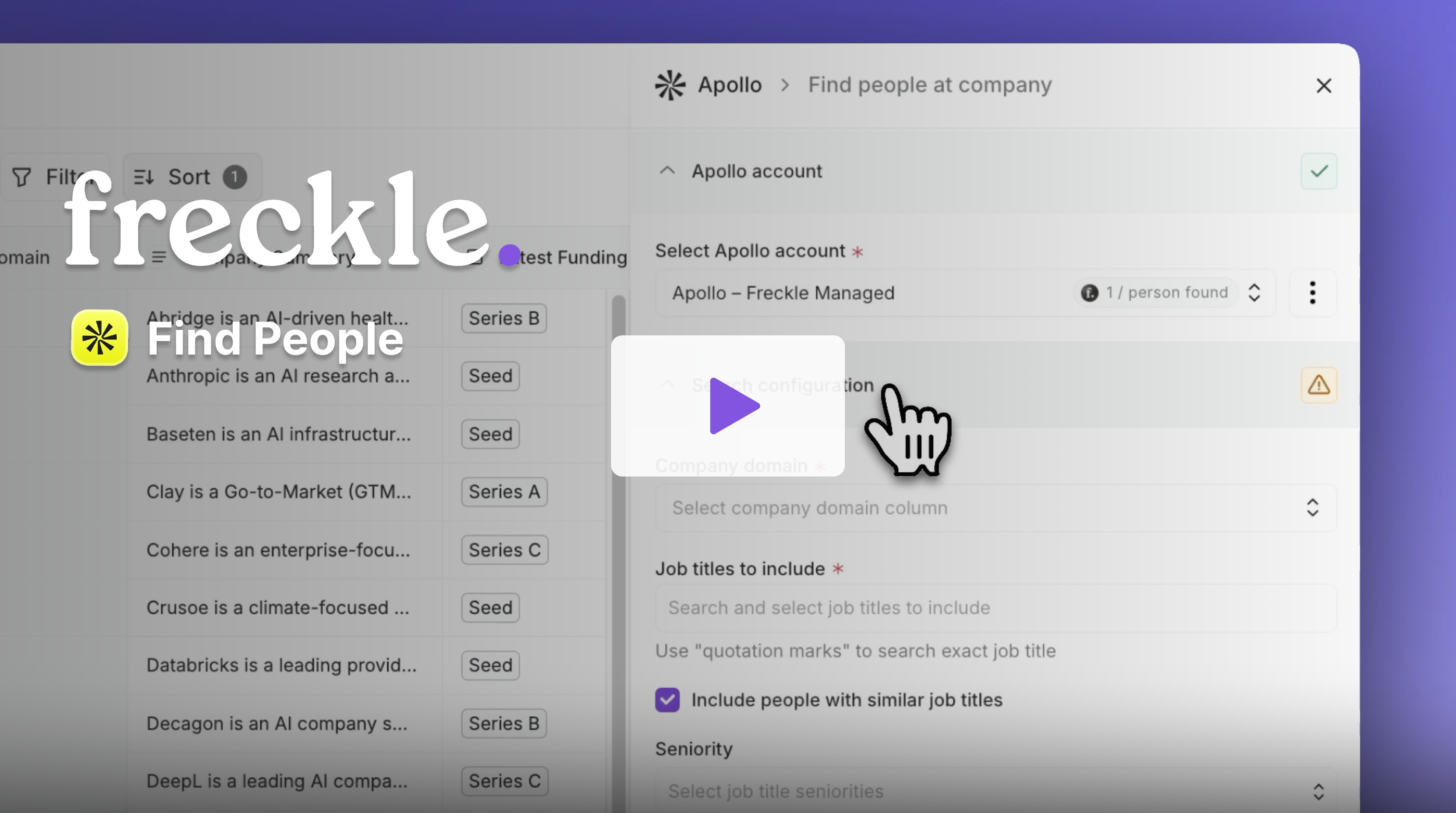 Stop switching tabs. Start finding people where your data lives.