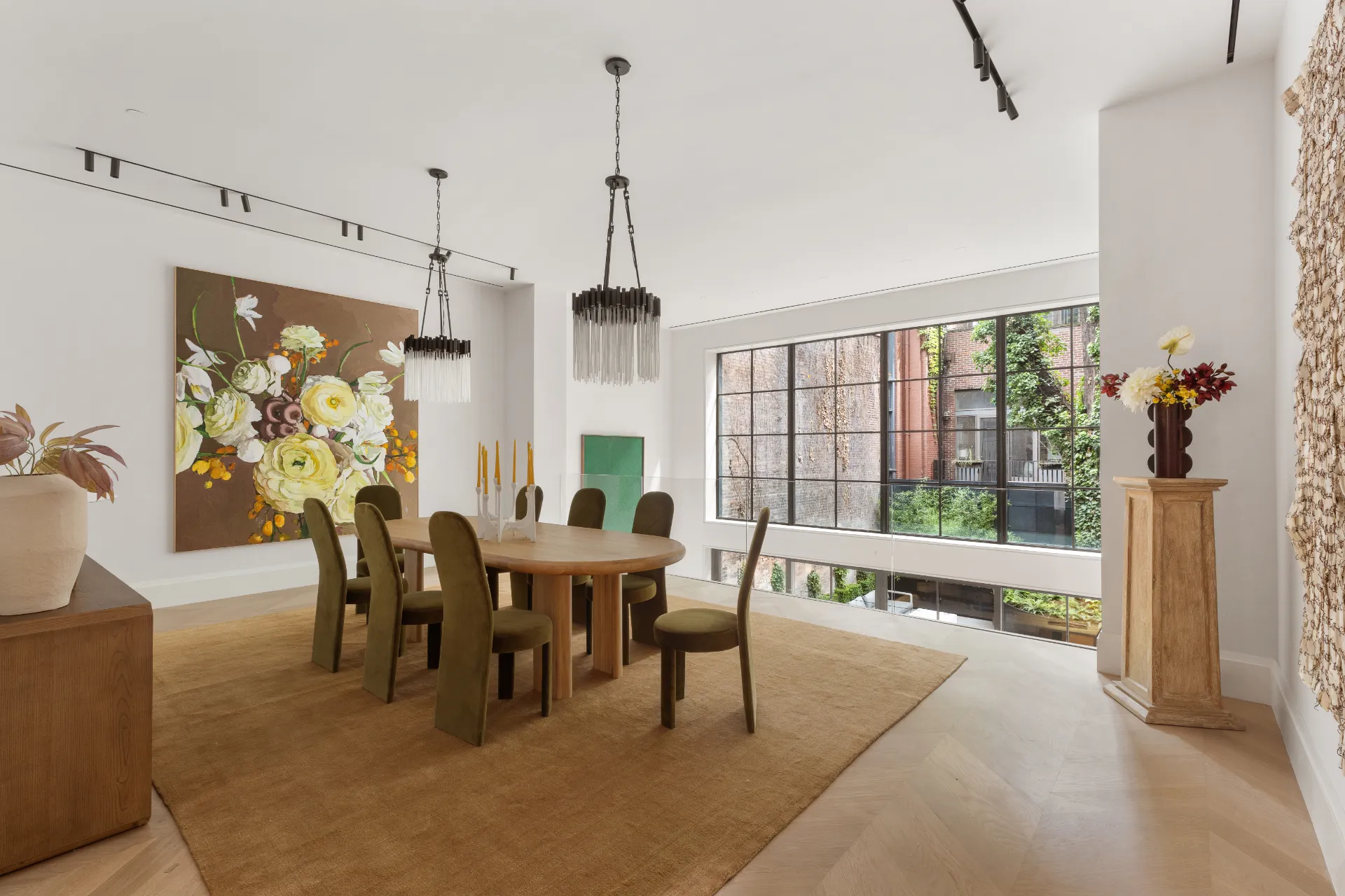 dining room looking out over balcony