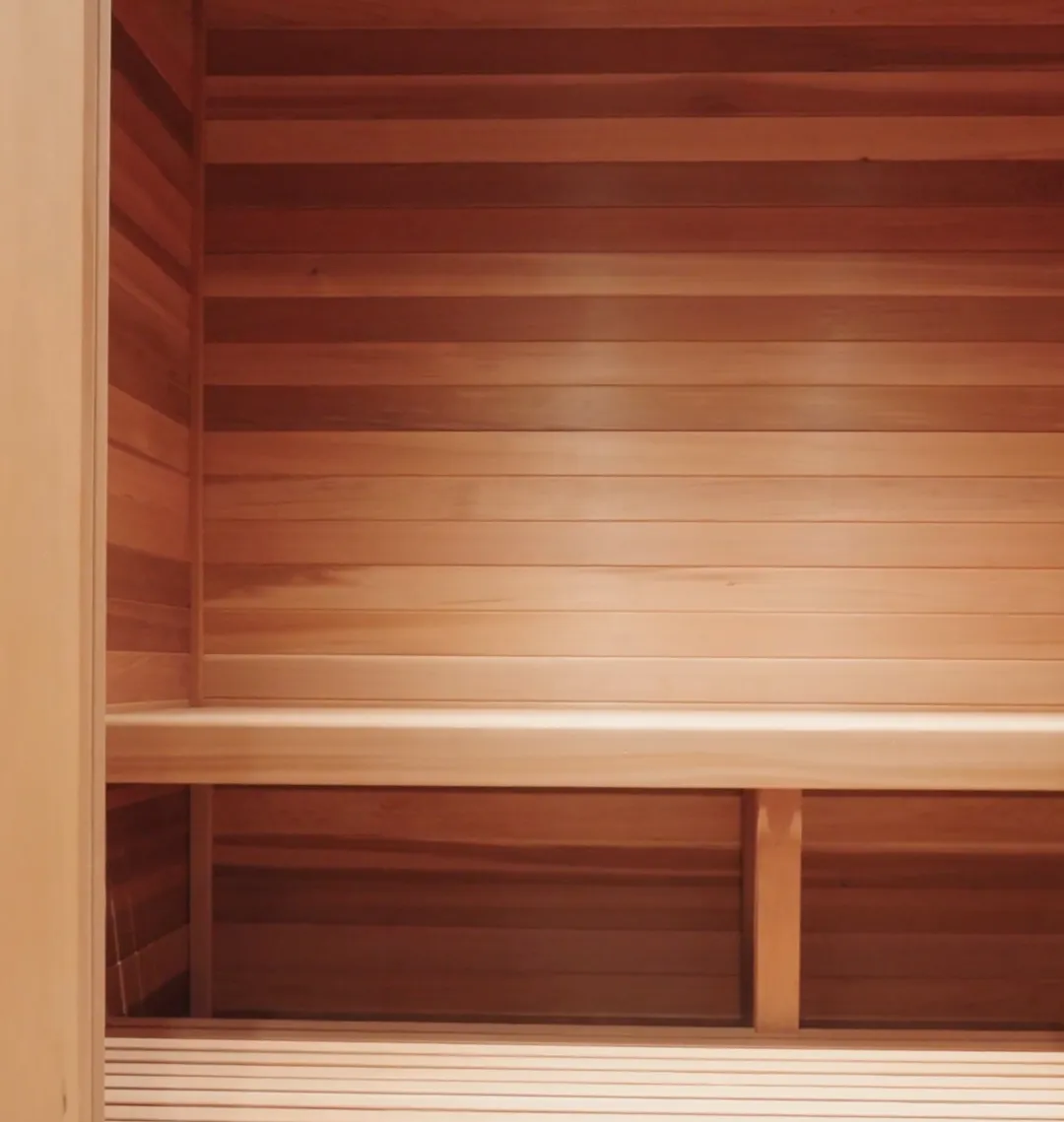 wood texture inside private sauna