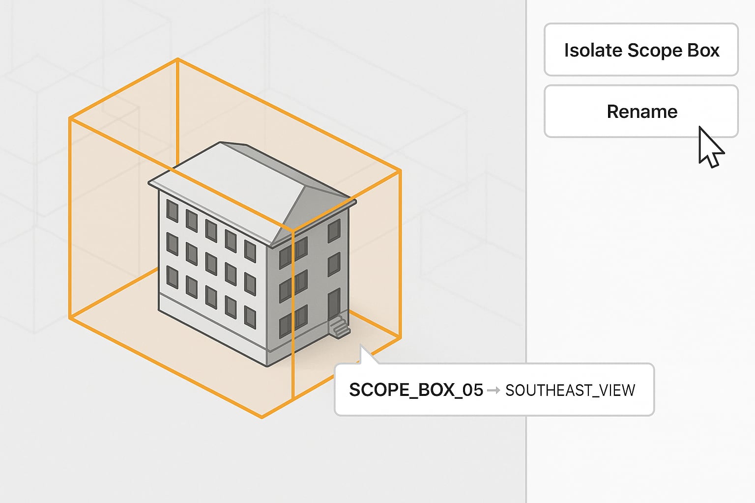 Isolate in view and rename