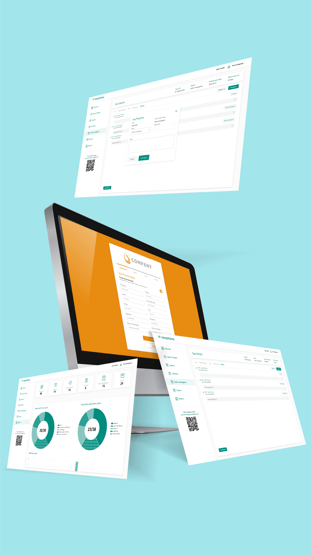 mockup of different works