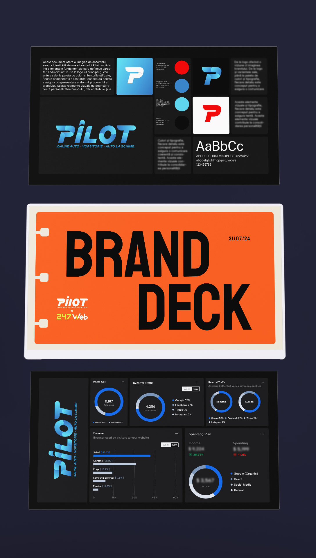 mockup of Pilot works