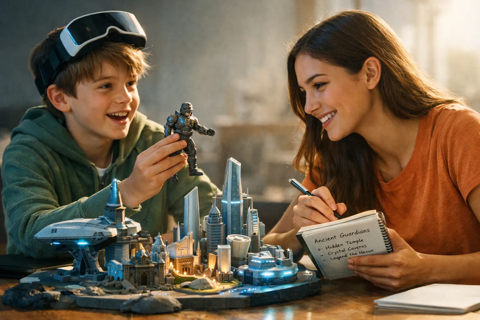 Metaverse City Builders: Crafting Rich Lore with Complex Sentences