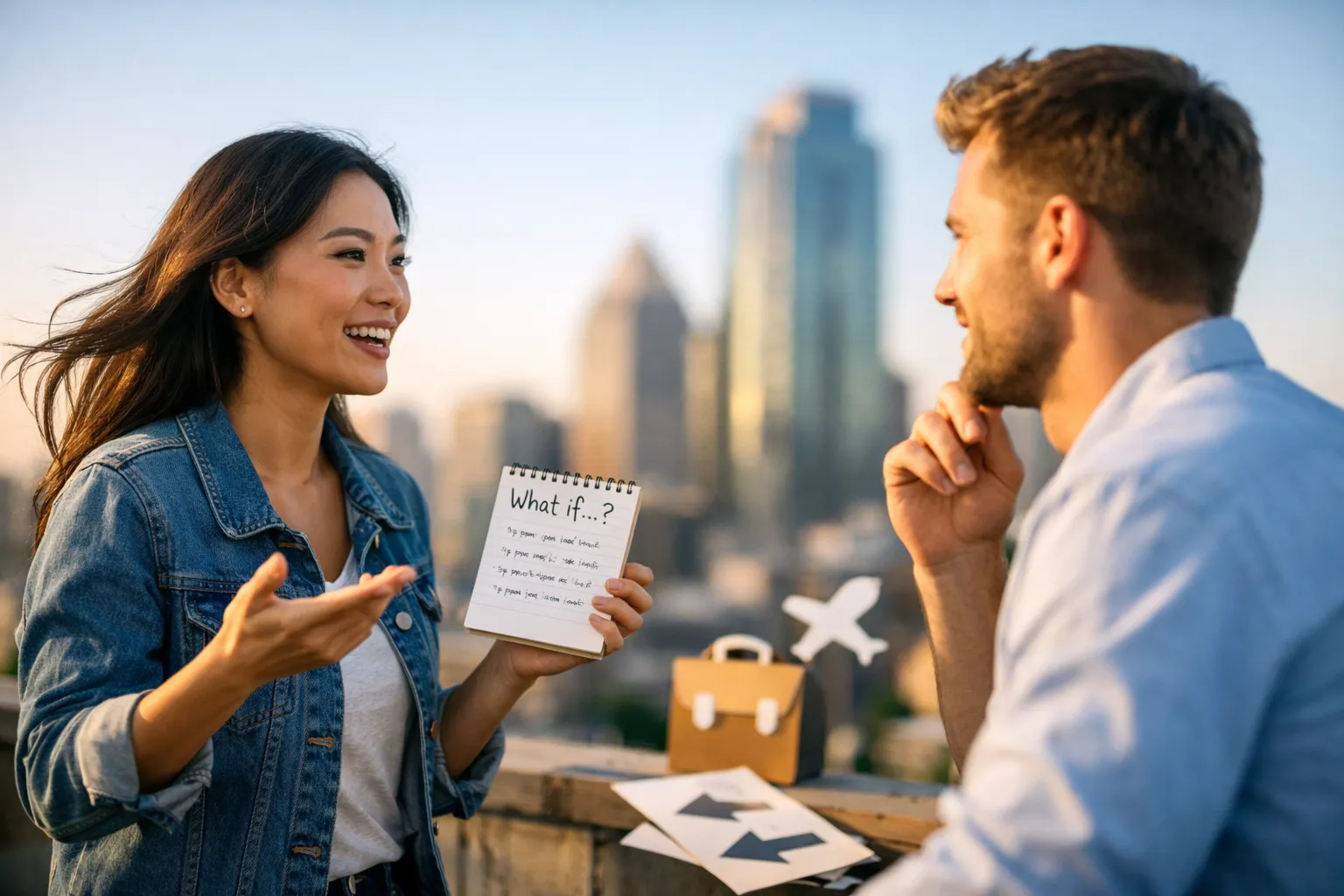 A diverse group of children and teenagers actively engaged in a classroom, discussing and writing on whiteboards.