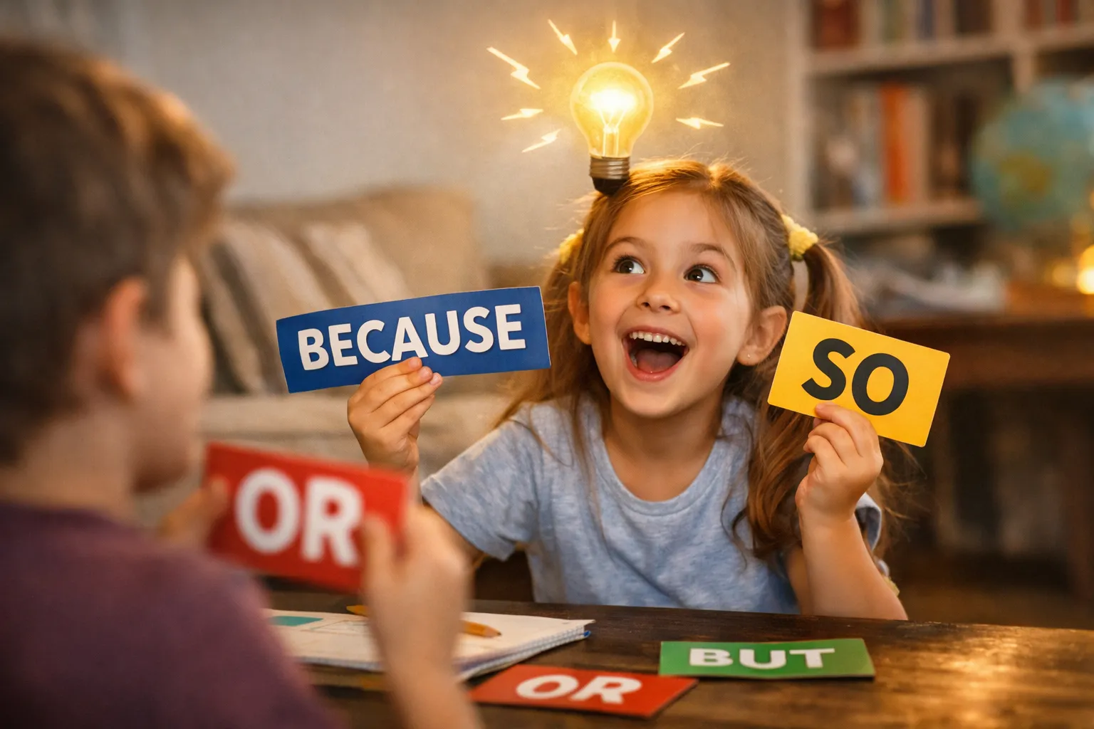 Connect Your Ideas: A Simple Guide to 'Because, So, But & Or' for Kids