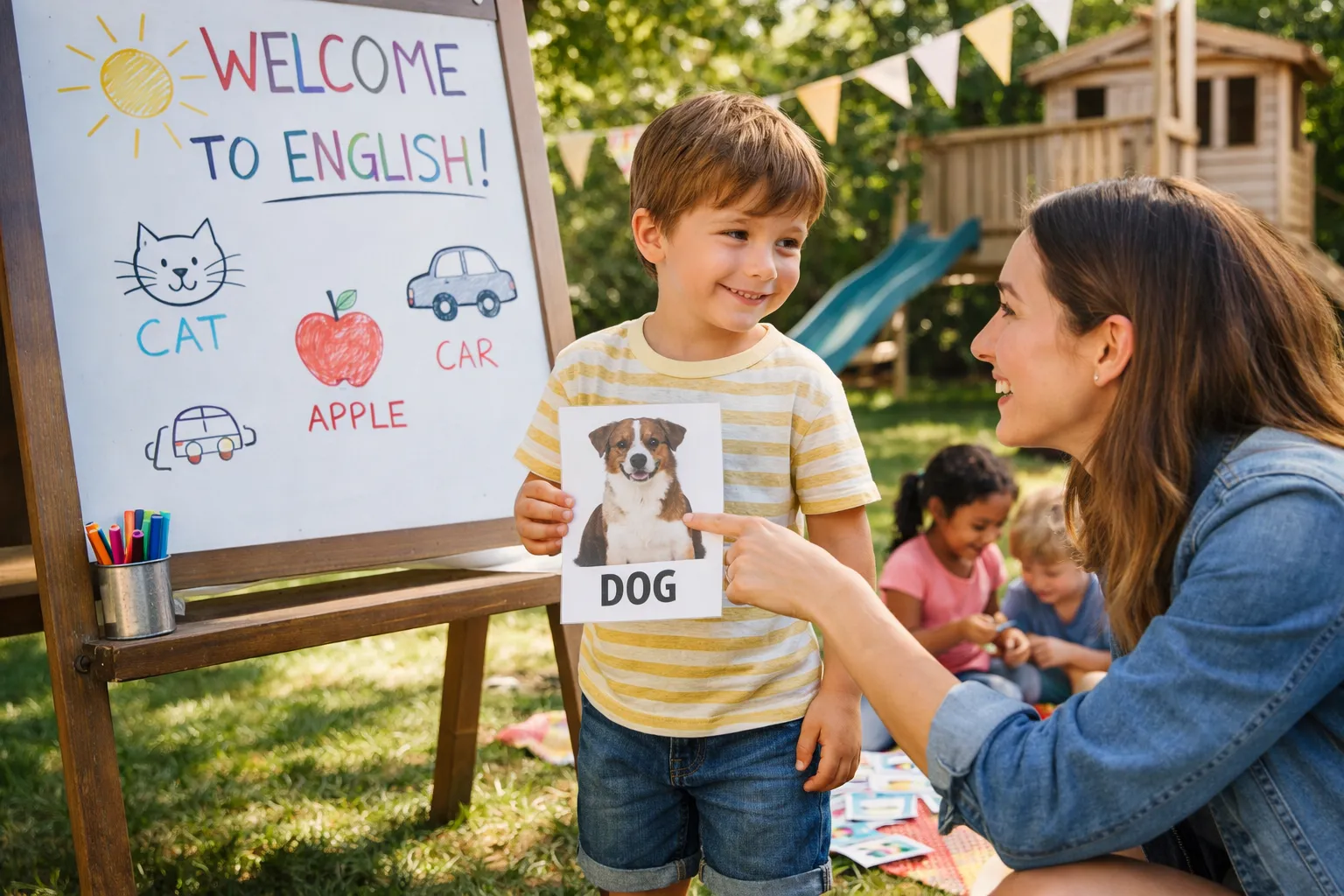 An illustration of children engaged in various daily activities, like reading or playing, representing frequency.