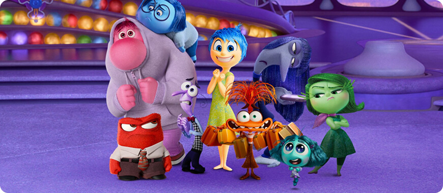 Inside Out characters — colorful, emotional movie that teaches This speech wordlist about feelings