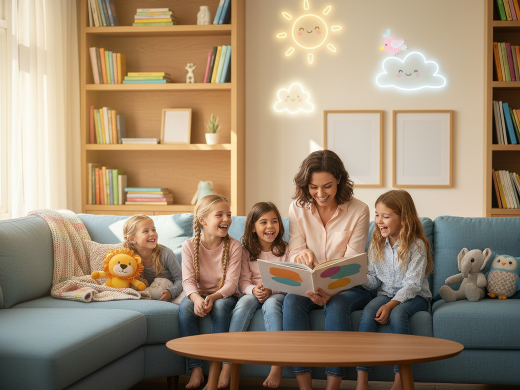 Practical examples for kids Cartoon illustration of practical examples for kids