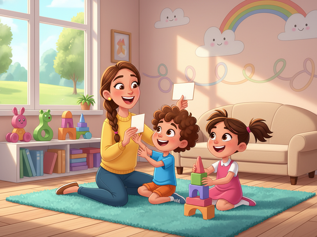 Cartoon illustration of practice Exercises for Your Child