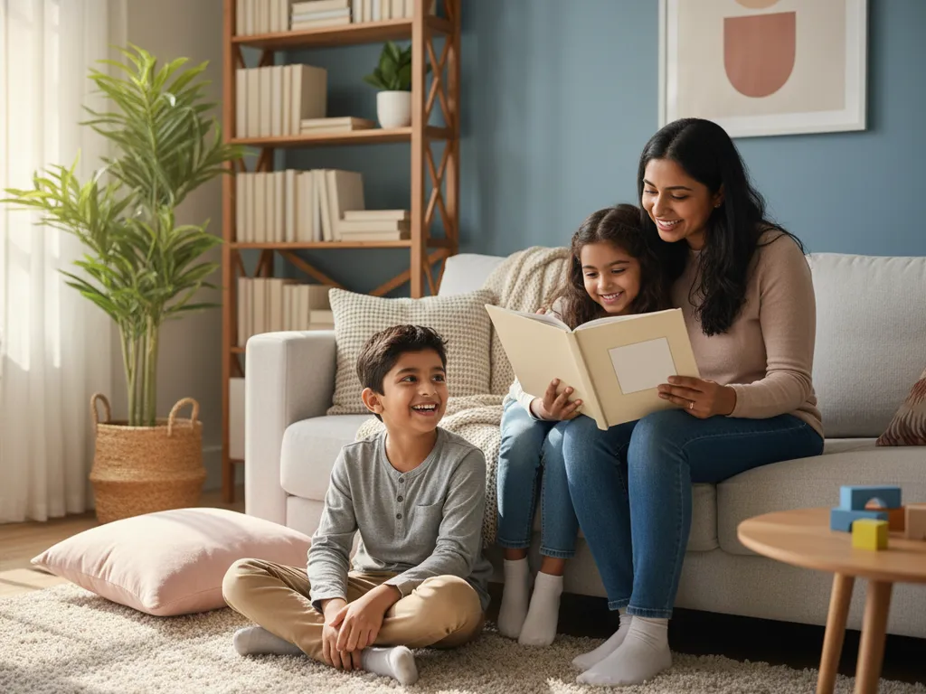 Cartoon illustration of practical Strategies to Encourage Reading at Home