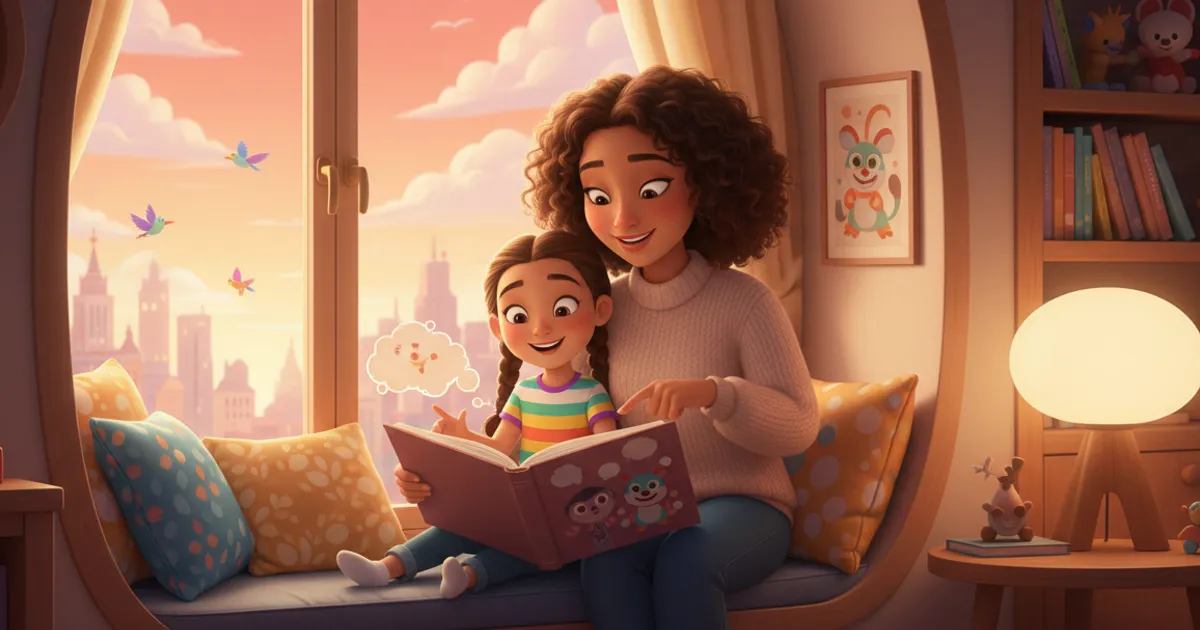 Cartoon illustration for adjectives for Kids