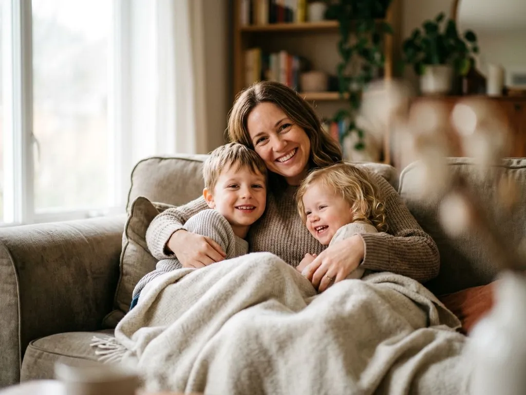 Niño señalando diferentes habitaciones de una casa de juguete mientras aprende vocabulario en inglés