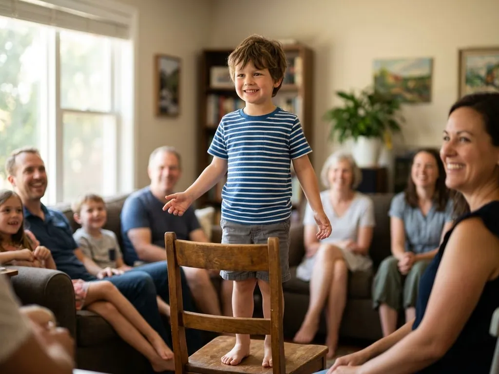 Children practicing English speaking skills in an online classroom environment