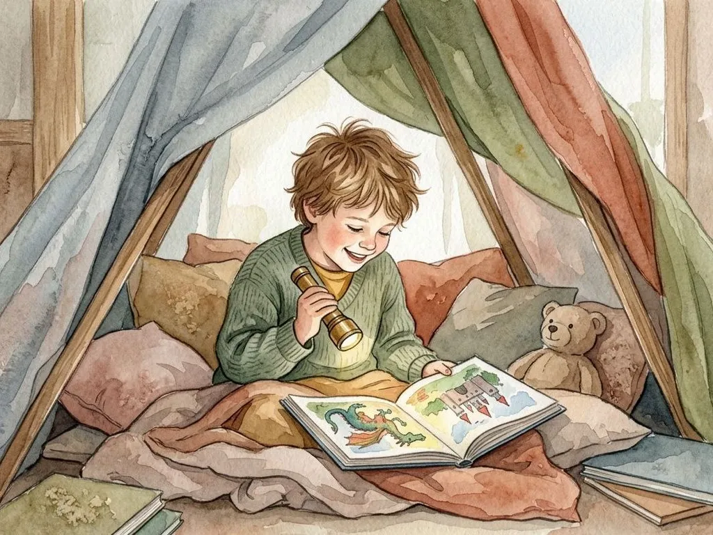 Niño leyendo libros en inglés en una tableta digital