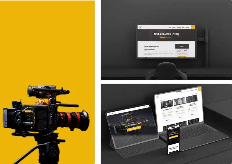 Onlineshop und Website von Uncoated Rental.