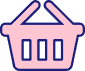 Pink shopper's basket.