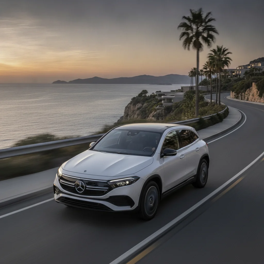 Mercedes-Benz EQA in Fahrt, jetzt verkaufen bei Aampere