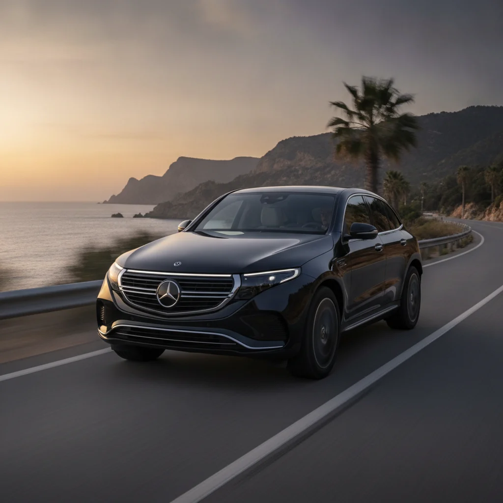 Mercedes-Benz EQC in Fahrt, jetzt Top-Preis erzielen bei Aampere