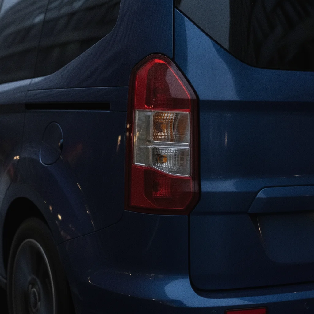 Heckdetail Ford E-Tourneo Courier, Rücklicht-Nahaufnahme