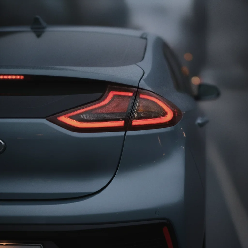 Heckdetail Hyundai Ioniq Elektro, Rücklicht-Nahaufnahme