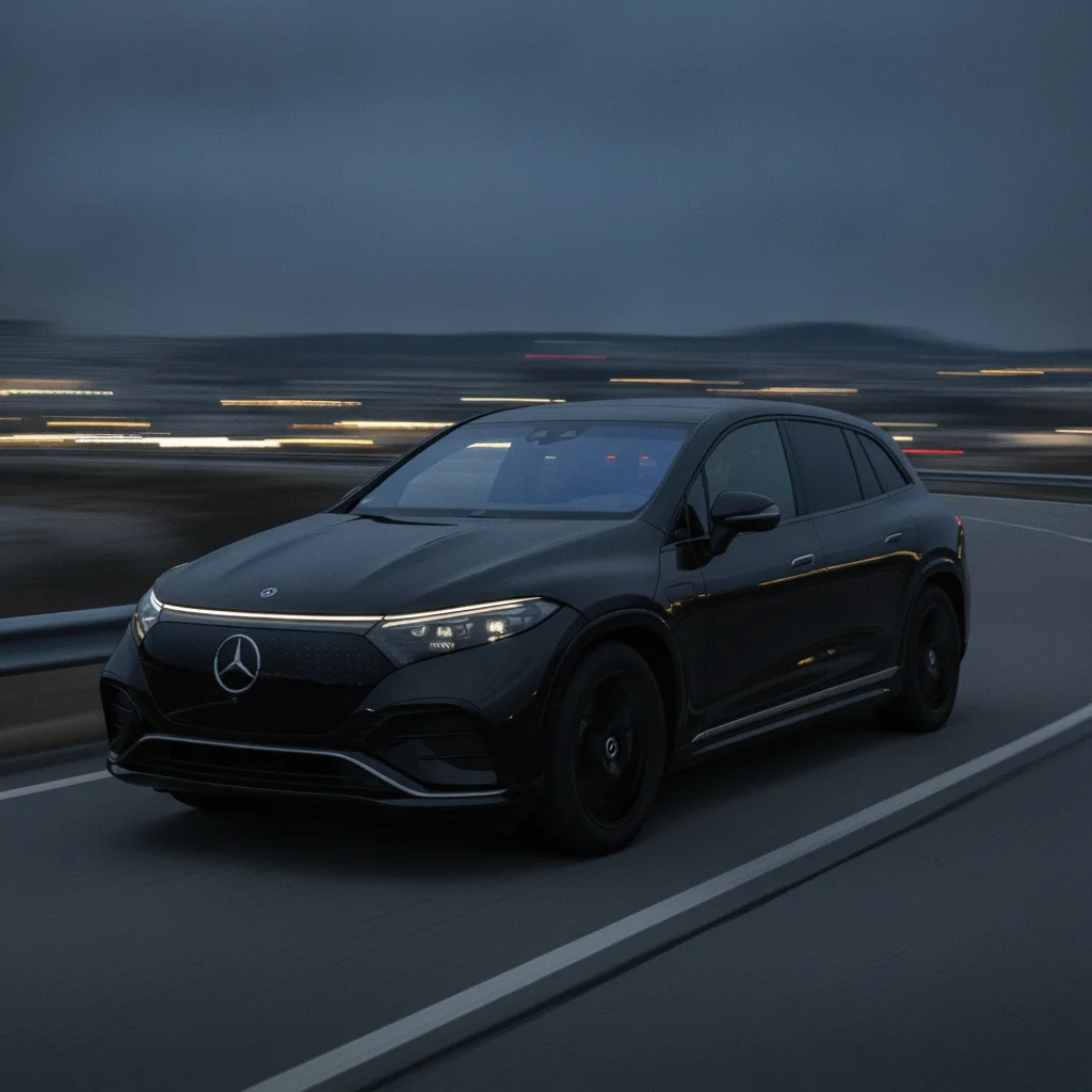 Mercedes-Benz EQS SUV in Fahrt