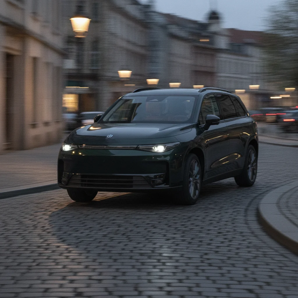 Leapmotor C10 in Fahrt in der Stadt bei Dämmerung, jetzt verkaufen bei Aampere
