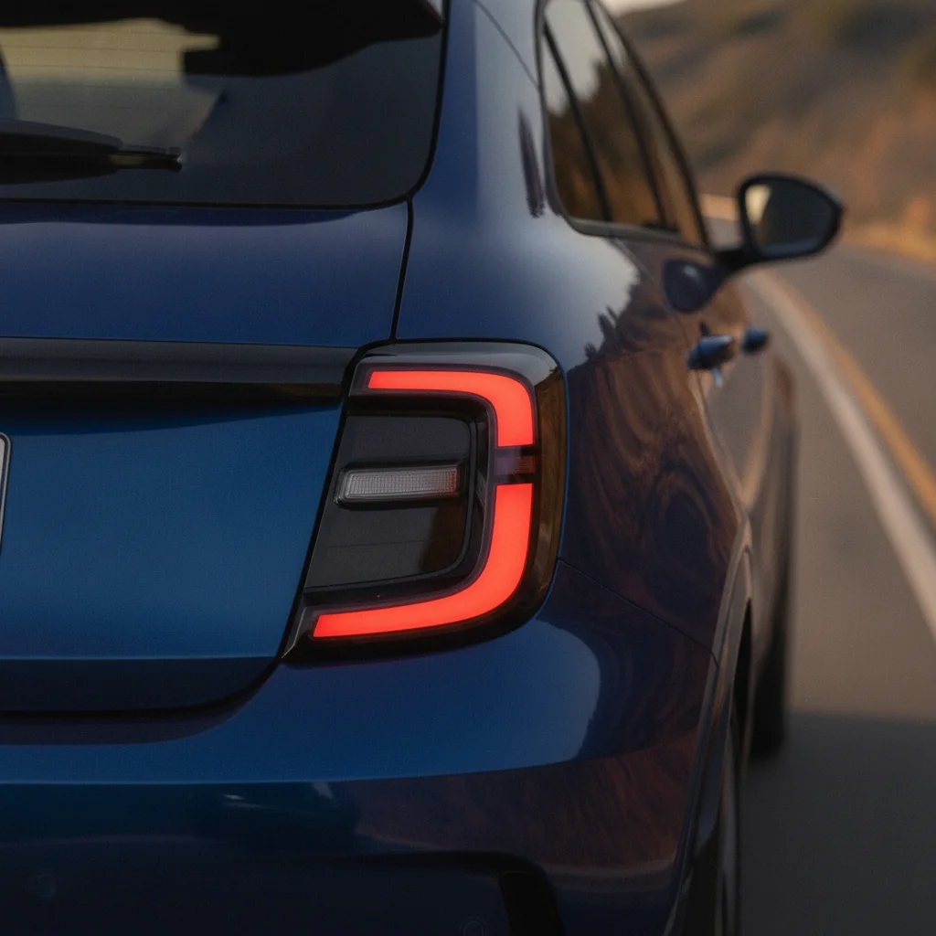 Abarth 600e Heckansicht im Detail, jetzt verkaufen bei Aampere