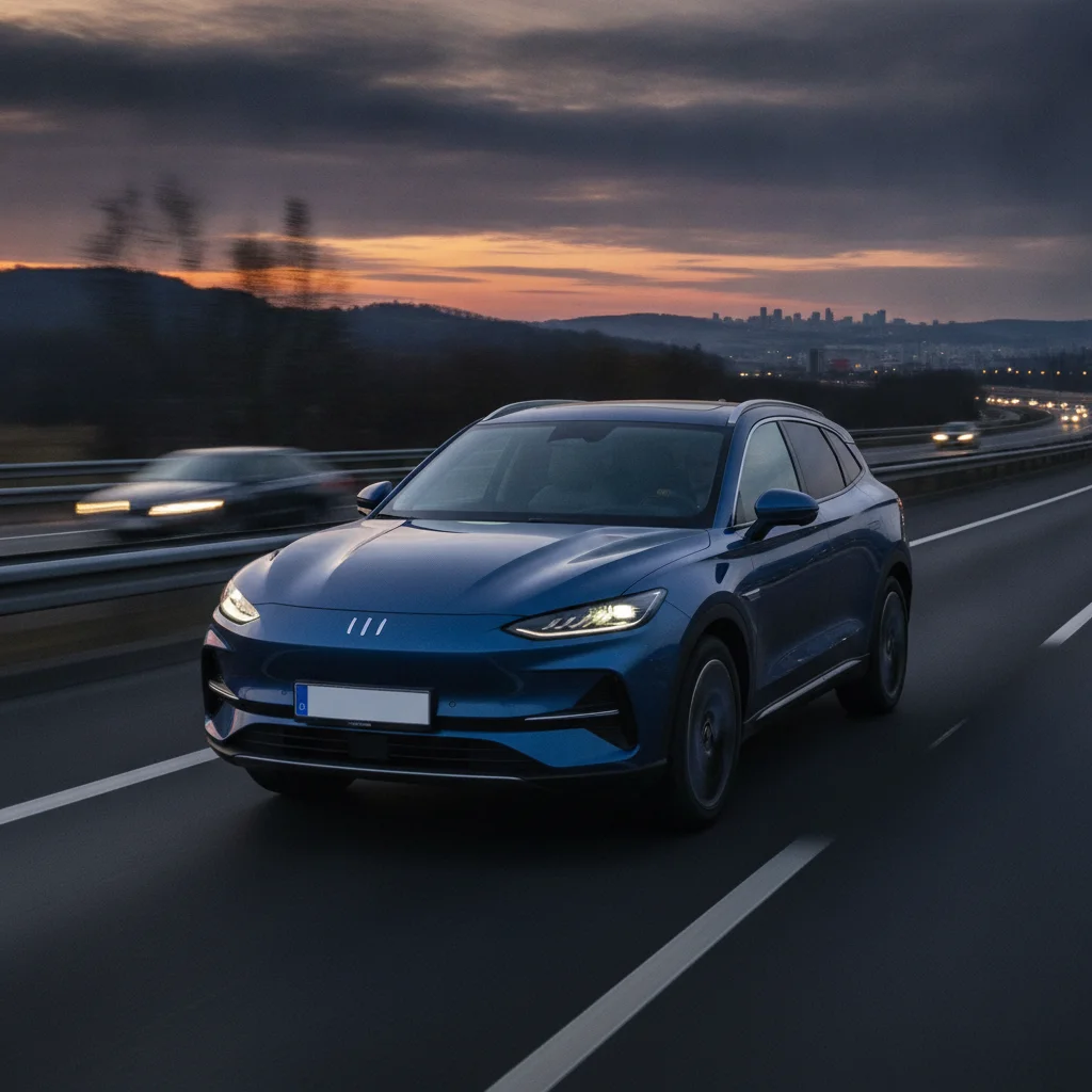 BYD Song Plus in Fahrt, jetzt verkaufen bei Aampere