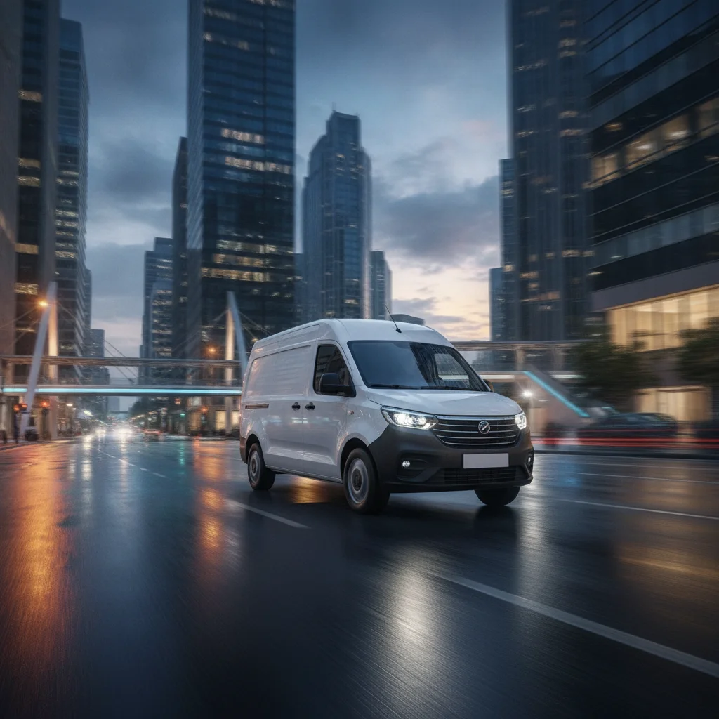 Maxus eDeliver3 in Fahrt, jetzt verkaufen bei Aampere