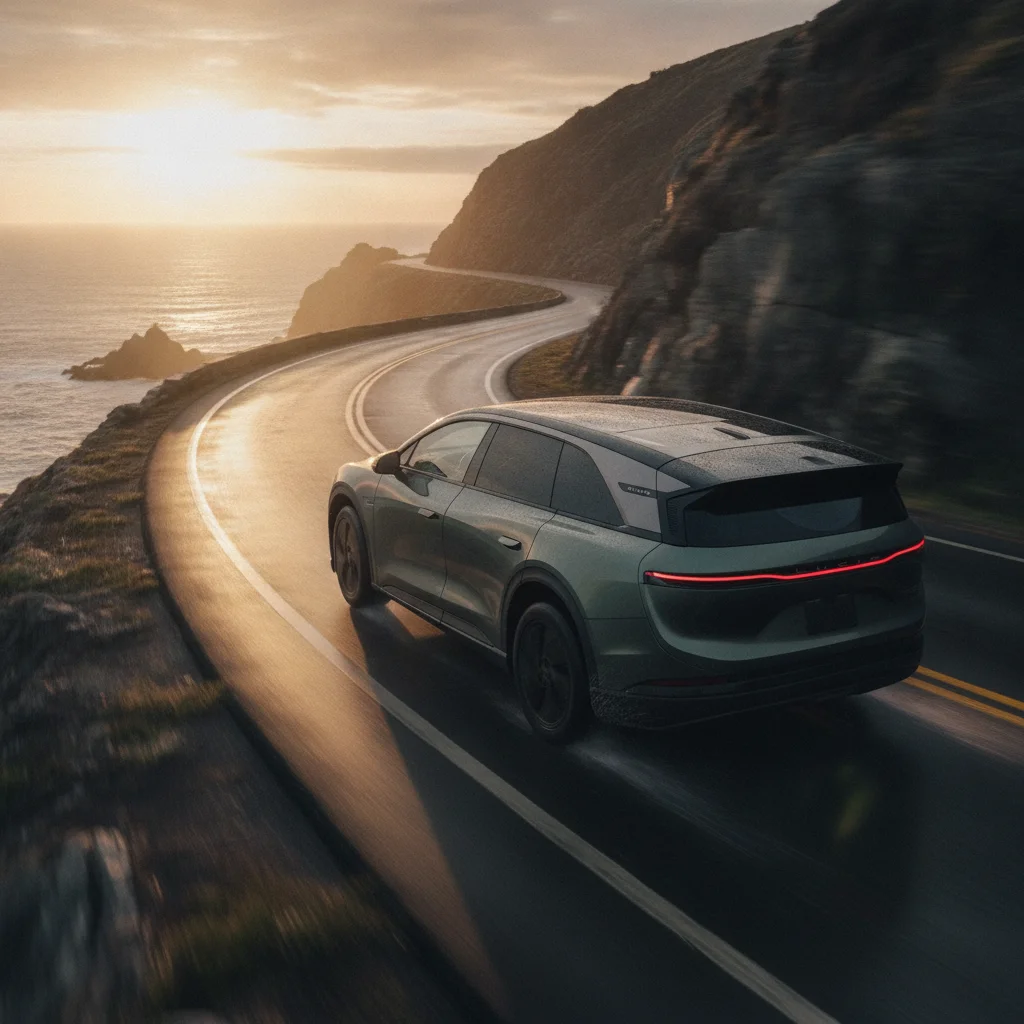 Lucid Gravity in Fahrt, jetzt verkaufen bei Aampere