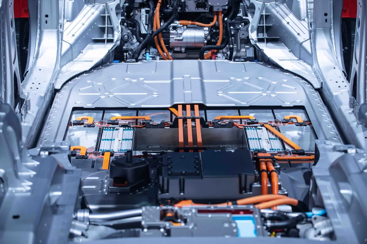 Unterboden eines E-Autos