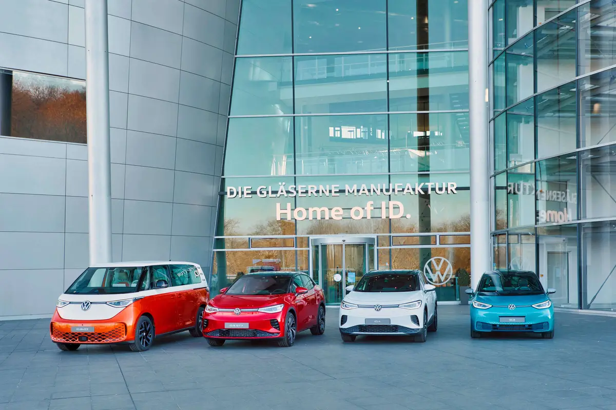 vier VW ID Modelle