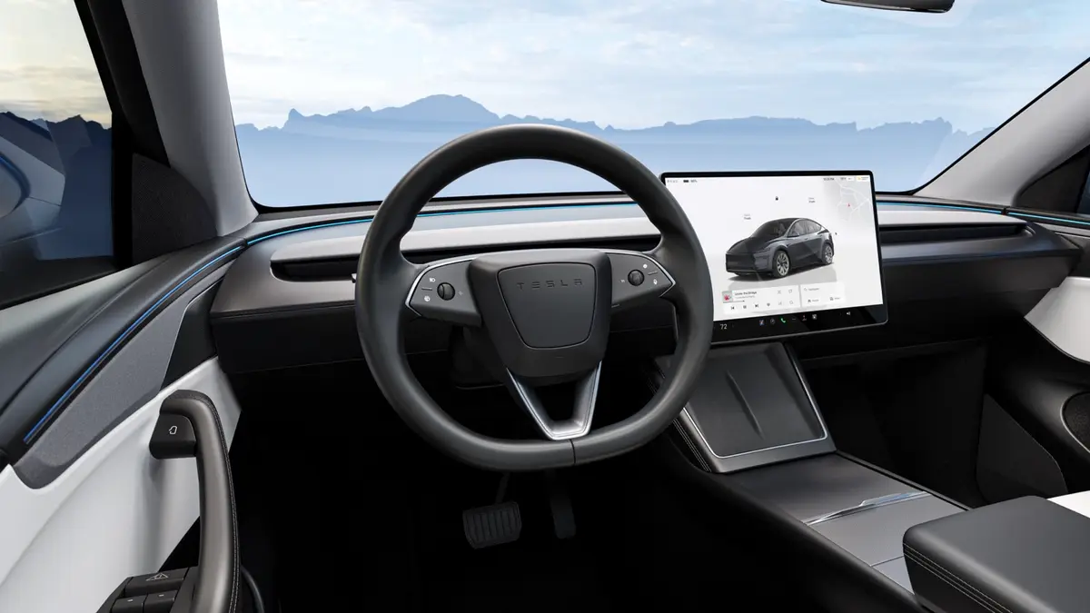 Interieur des neuen Model Y Juniper