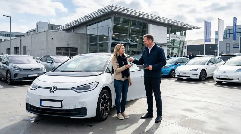 Autohändler beim Autoverkauf
