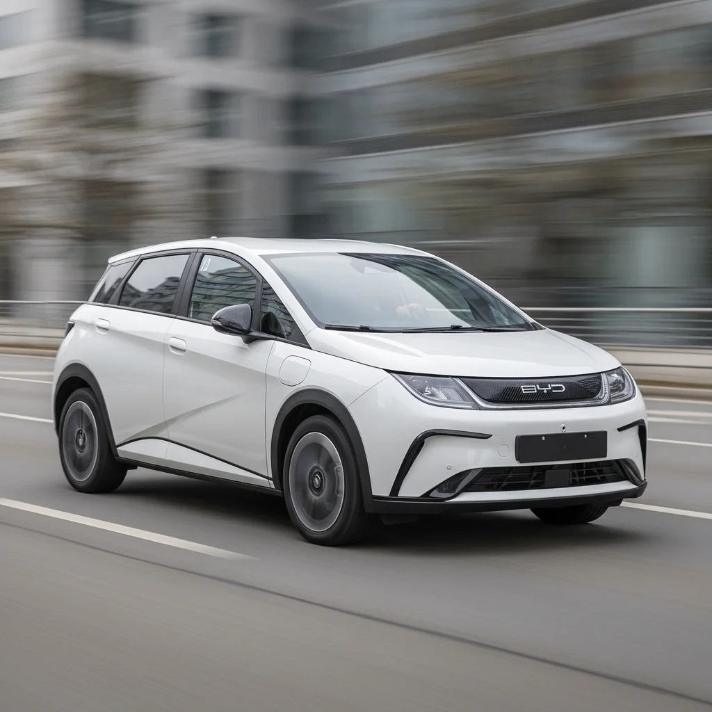 BYD Dolphin in Fahrt, jetzt verkaufen bei Aampere