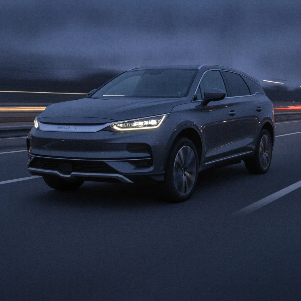 BYD Tang in Fahrt, jetzt verkaufen bei Aampere