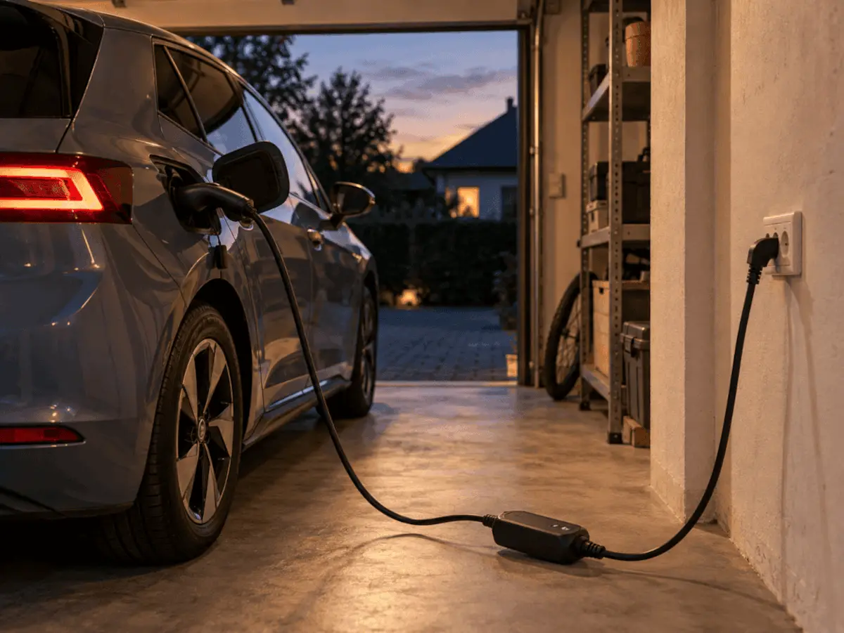 Grundsätzlich ist das Laden von Elektroautos an normalen Steckdosen möglich. Symbolbild KI-generiert