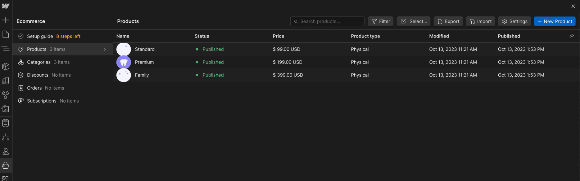 Ecommerce Collection - Dentistry X Webflow Template