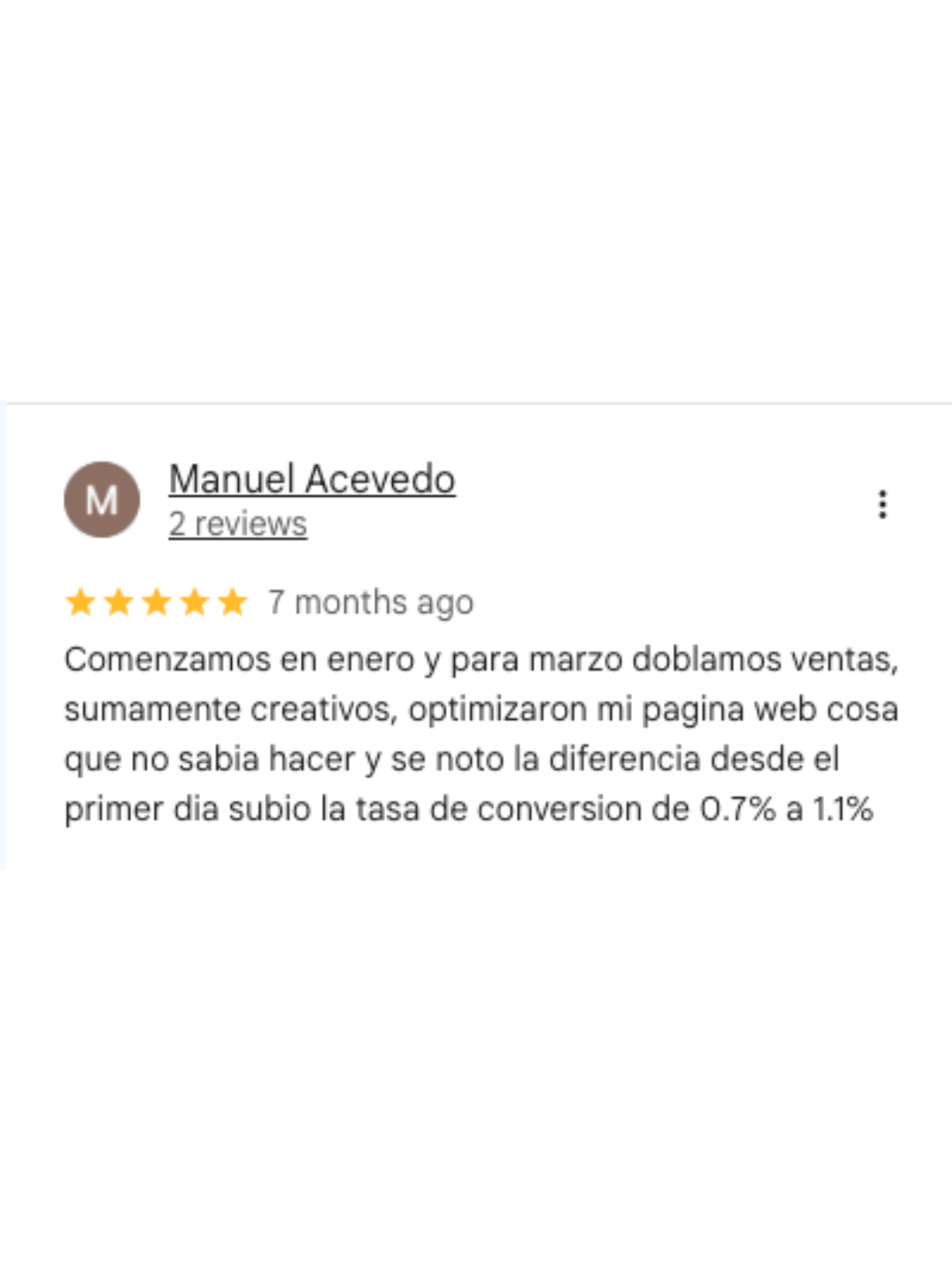 Reseña de cliente