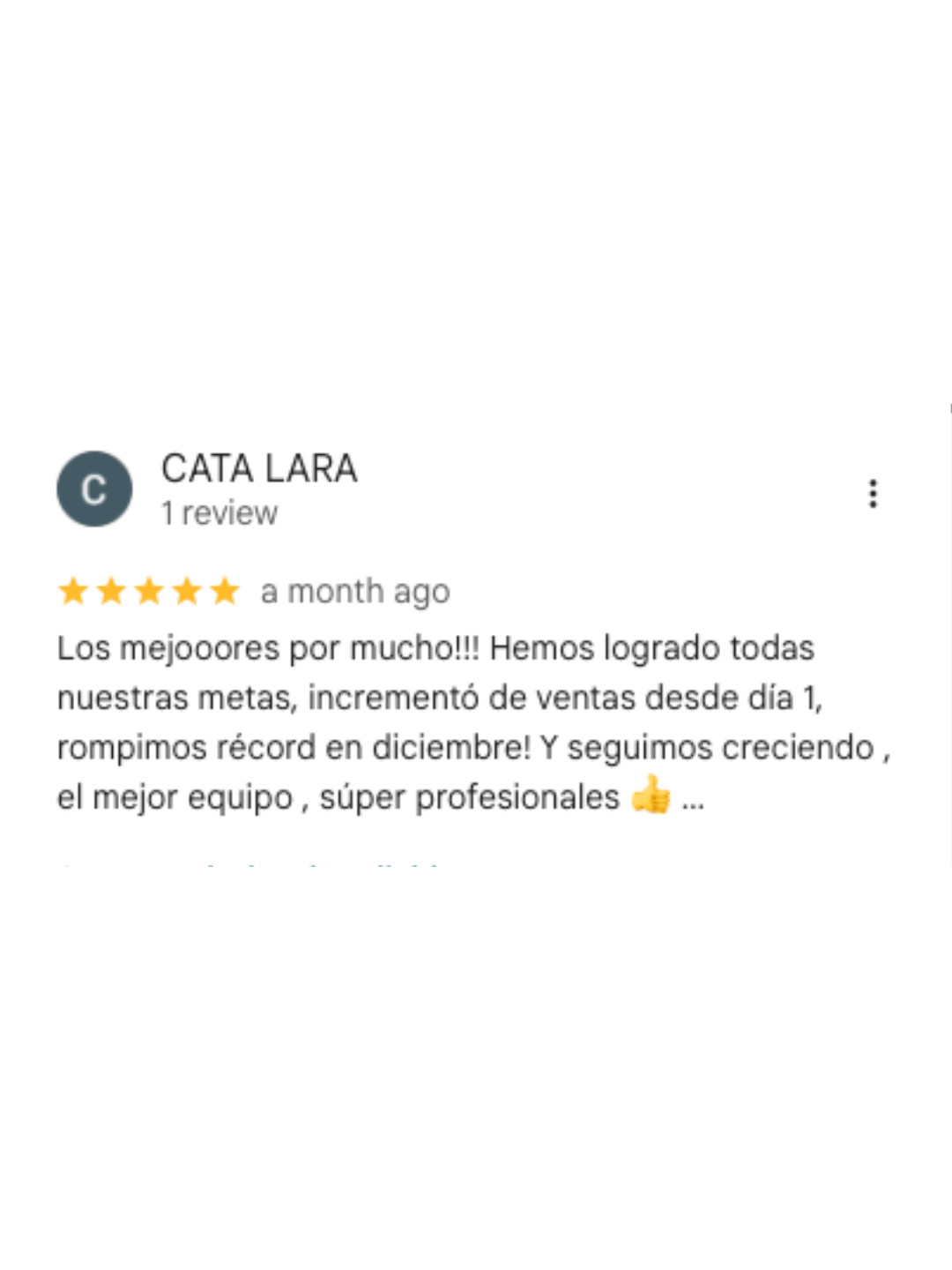Reseña de cliente