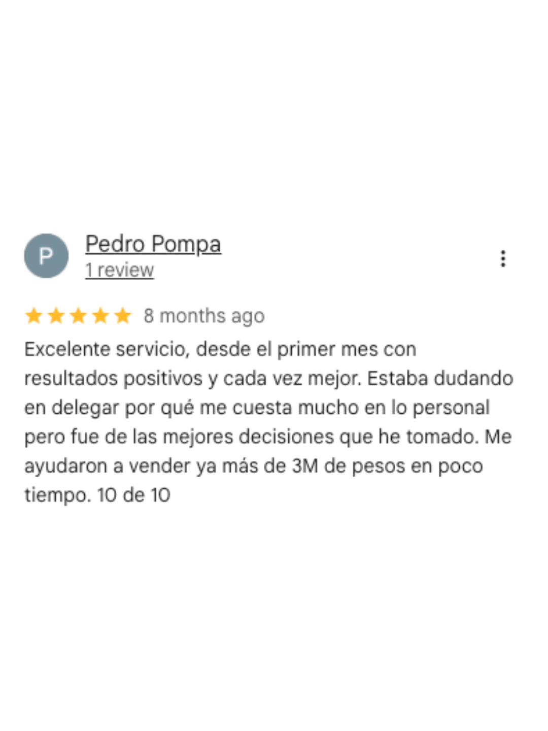 Reseña de cliente