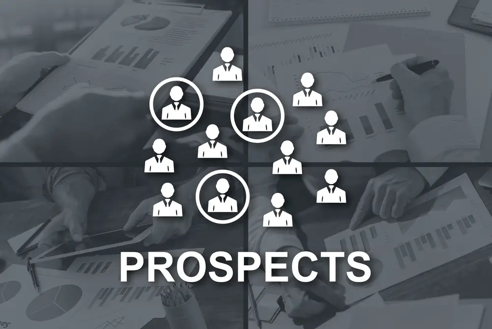 Prospects concept illustrated by pictures on background