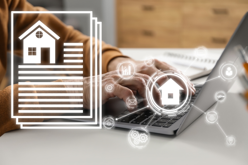 House data and scheme on virtual screen